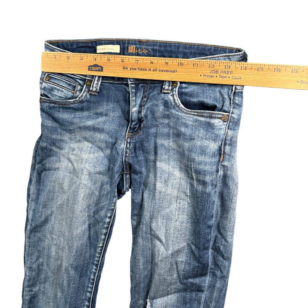 Kut from the Kloth Catherine Boyfriend Jeans Womens Size 2 Blue Distressed Denim - Picture 8 of 12